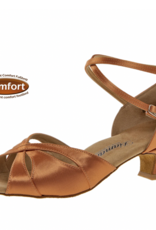 Diamant 141-011-379-Soulier de Danse  1.5" Semelle Suede Satin-TAN FONCÉ