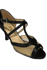 Merlet SABRINA-1388-Soulier de Danse 2.5" Semelle Suede Cuir Canaula -NOIR