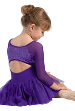 Bloch CL0249-Kelsey Robe Tutu Manches 3/4 en Velours - AMETHYSTE