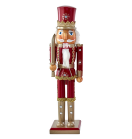 KURT S. ADLER F2157-15" Wooden Regal Red Nutcracker