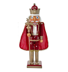 KURT S. ADLER F2157C-15" Wooden Regal Red Cape Nutcracker