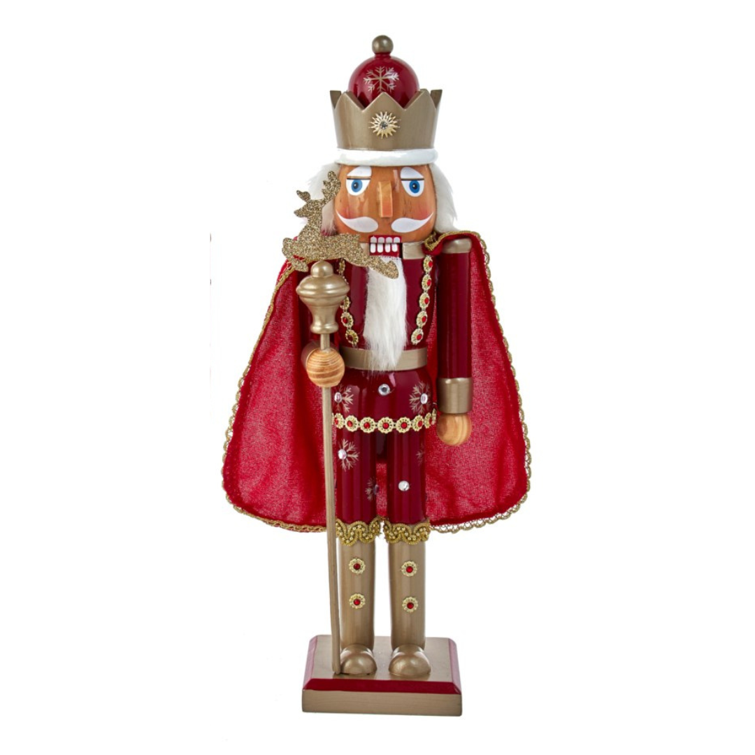 KURT S. ADLER F2157C-15" Wooden Regal Red Cape Nutcracker