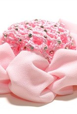 FH2 AZ0033-Jeweled Bun Cover With Clip-PINK