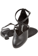 Diamant 107-013-034-Ballroom Shoes 1.5" Suede Sole Leather-BLACK