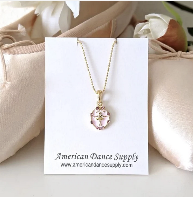 American Dance Supply 503S-Ballerina necklace-PINK-SMALL