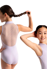 Capezio 12002C-Zip Front Leotard Polka Dot Mesh Back