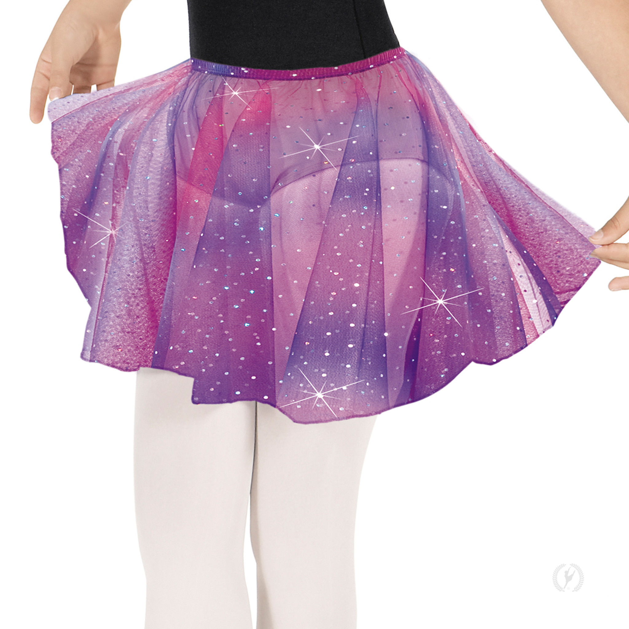 Eurotard 02283-Girls Sequin Tulle Pull On Skirt