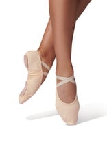 Danshuz 497-Soulier de Ballet Adulte enToile Extensible Double Semelles Avec Arcche en Nylon et Spandex-ROSE