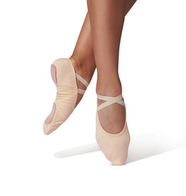 Danshuz 497-Adult Split Sole Stretch Canevas With Nylon Spandex Arch-PINK