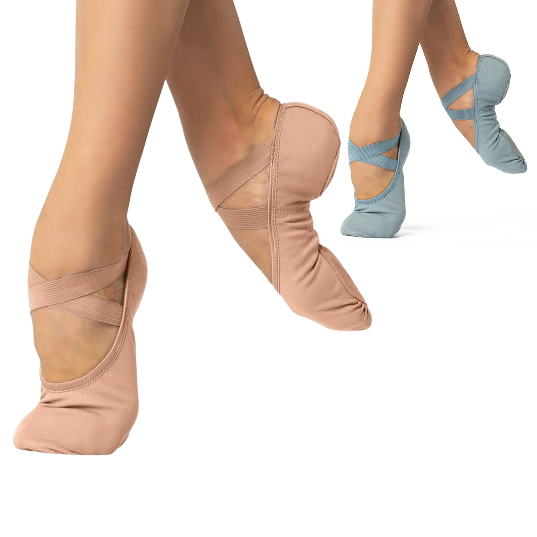 SoDanca SD16-Soulier de Ballet Canvas Extensible Double Semelles