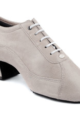 Portdance PD705-Ballroom Shoes Cuban Heel 1.5" Suede Sole-GREY SUEDE