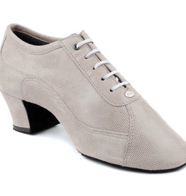 Portdance PD705-Ballroom Shoes Cuban Heel 1.5" Suede Sole-GREY SUEDE