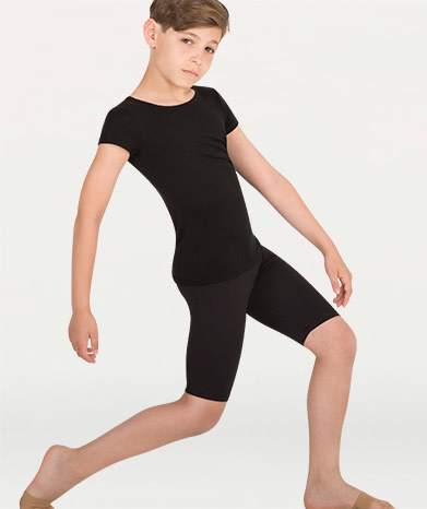 BodyWrappers B196-Boy Professional Above The- Knee Length Pant-BLACK