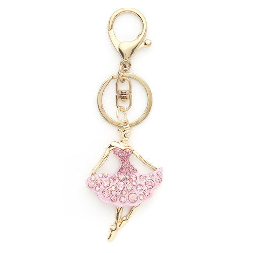 Dasha 2825-Gold Ballerina Keychain