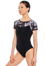 Grishko DA4030MP-Rayanne Cap Sleeve Leotard-GRAPHICS/BLACK