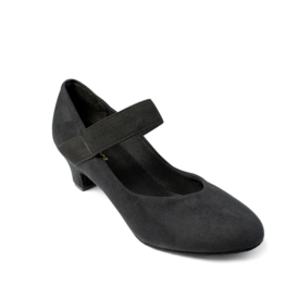 SoDanca BL184-RAENI-Ballroom Shoes 1.5" Suede Sole Micro-Suede Upper-BLACK