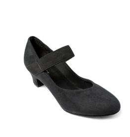 SoDanca BL184-RAENI-Soulier de Danse 1.5" Semelle Suede Dessus en Microfibre-NOIR