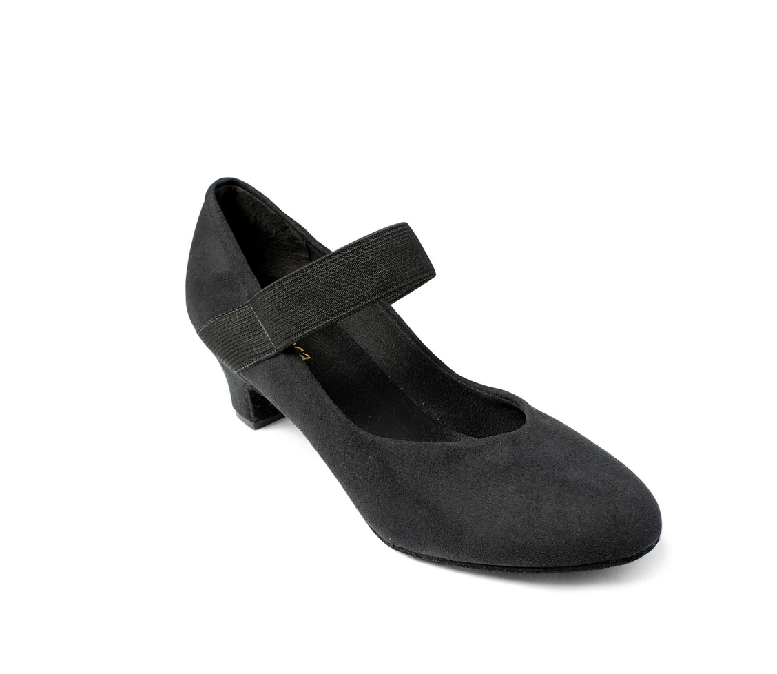 SoDanca BL184-RAENI-Ballroom Shoes 1.5" Suede Sole Micro-Suede Upper-BLACK