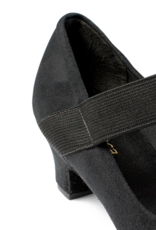 SoDanca BL184-RAENI-Soulier de Danse 1.5" Semelle Suede Dessus en Microfibre-NOIR