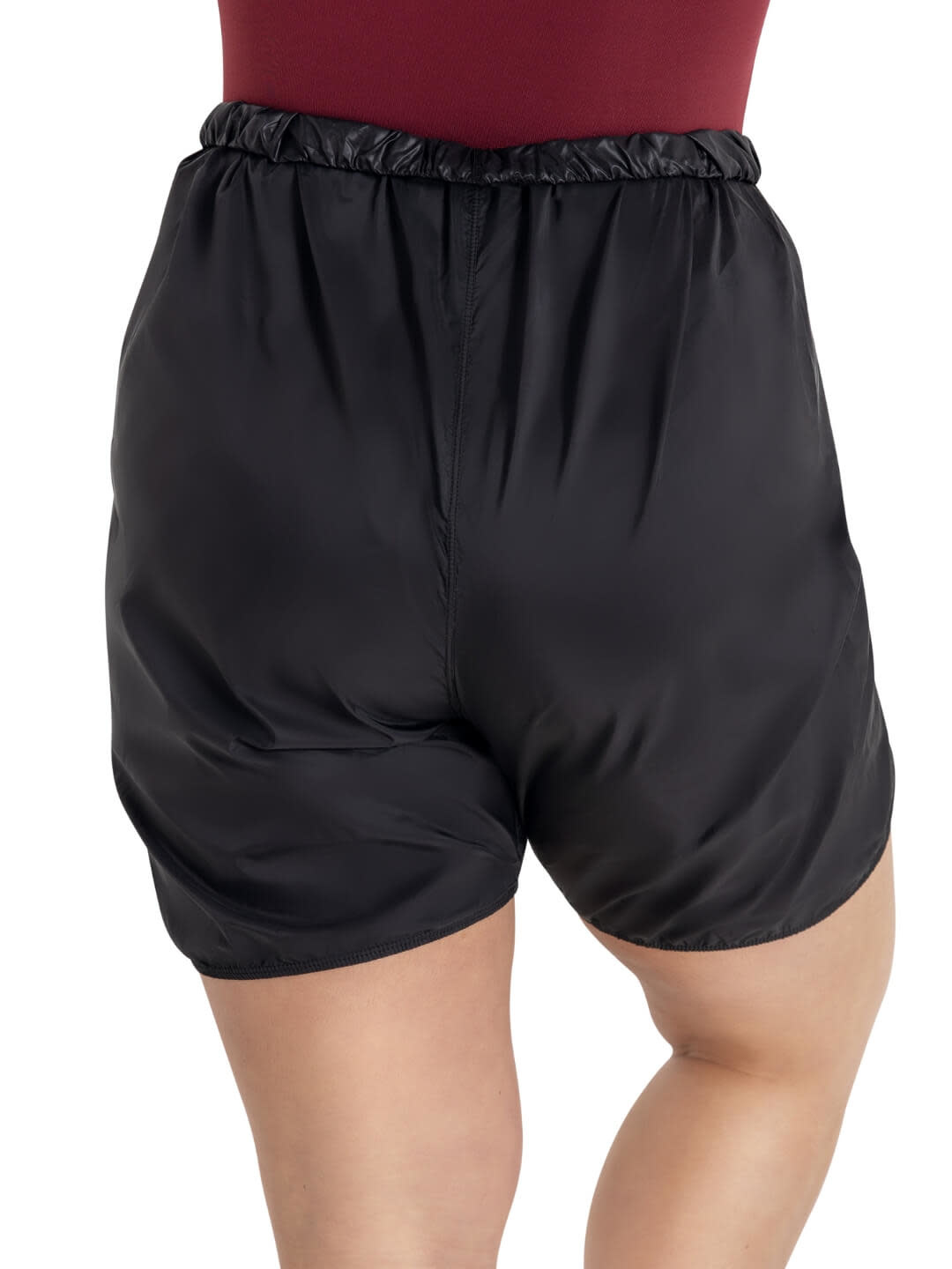 Capezio 12081W-Short D'échauffement en Nylon-NOIR