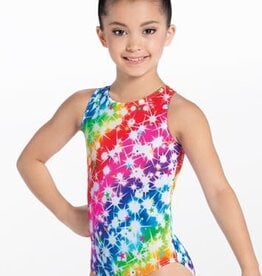 Balera PL8413-Leotard de Gym Enfant Étoile Arc-En-Ciel