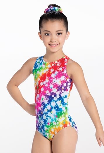 Balera PL8413-Leotard de Gym Enfant Étoile Arc-En-Ciel