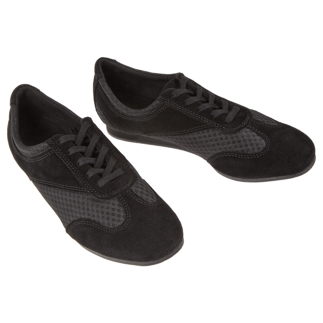 Diamant 183-435-577-V-Chaussures de Danse Semelle Plastique VarioSpin Suede Mesh-NOIR