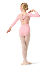 Bloch CL0506-Dara Scoop Neckline Cross Back 3/4 Sleeve Leotard