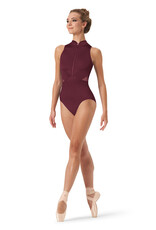 Bloch L0555B-Celeste Mock Neck Zipper Front Open Back Leotard