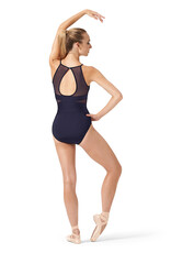 Bloch L0567B-Antonia High Neckline Paneled Bodice Halter Leotard