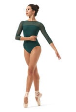 Mirella M1022LM -Low Back Strap Detail 3/4 Sleeve Leotard