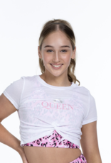 Bloch FM813-Girl Mock Tie Crop-T