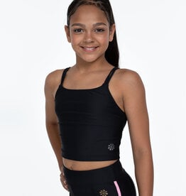 Bloch FM1723-Girl Mesh Twist Back Tank-BLACK