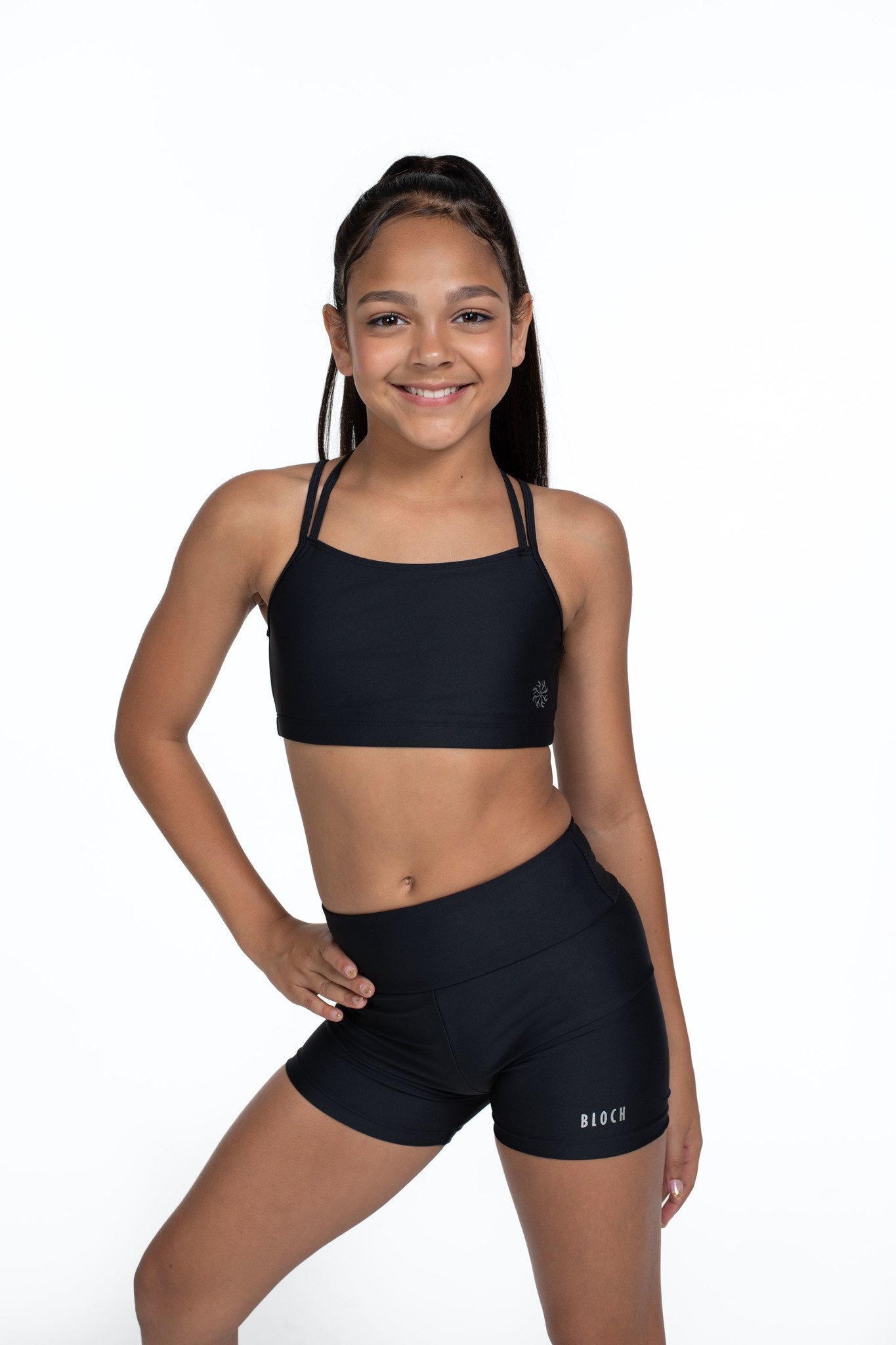 Bloch FM1210-Short Taille Haute Fille-NOIR