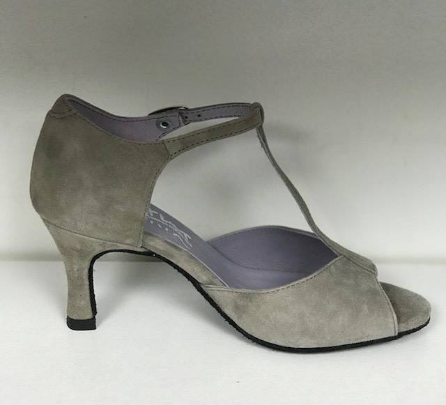 Merlet SALAMA-Ballroom Shoes 2.5"Suede Sole Velvet-TAUPE