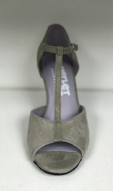 Merlet SALAMA-1404-140-Ballroom Shoes 2.5"Suede Sole VelvetTAUPE