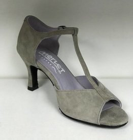 Merlet SALAMA-1404-140-Ballroom Shoes 2.5"Suede Sole VelvetTAUPE