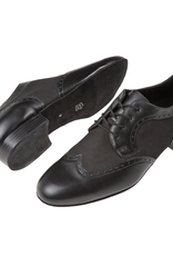 Diamant 089-075-145-Chaussures de Danse Hommes Semelle Suede 1''-CUIR NOIR / SUEDE