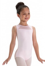 MotionWear 2577-Tab Back Tank Leotard-CHILD BLACK MC