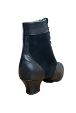 Merlet EVONA1-1300-001-Ballroom Dance Boot 1.7" Suede Sole Leather Suede-BLACK
