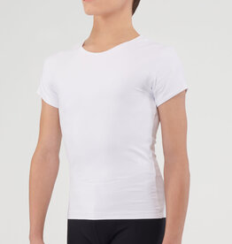 Wear Moi CONRAD-Men Crewneck Cap Sleeve Microfiber Shirt -WHITE