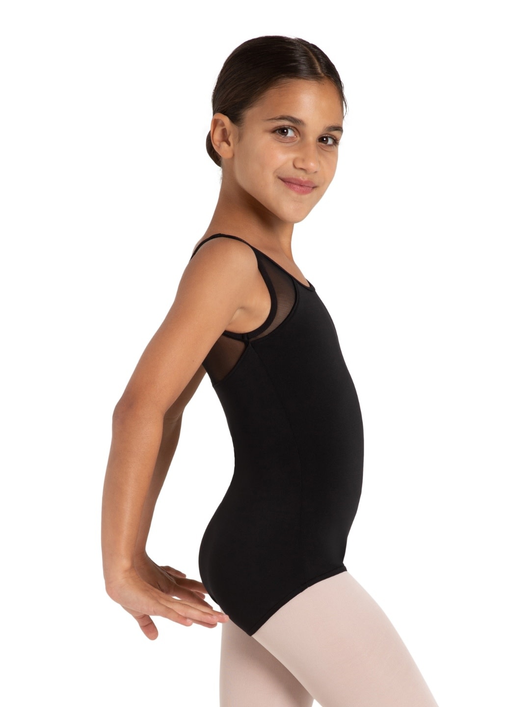 Capezio 12104C-Child Tank Mesh Back Leotard-BLACK