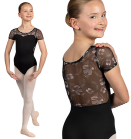 Bloch CL5232-Remi  Leotard Manches Courtes Encolure Dégagée Dos Mesh