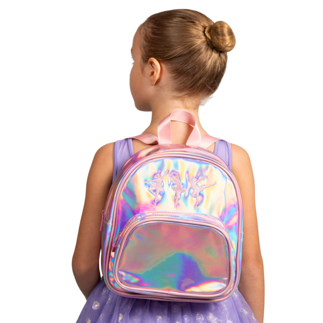 Mirella A808C-Girls Ballerina Iridecent Backpack