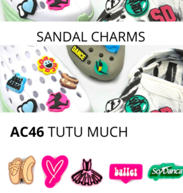 SoDanca AC46-Set of 5 Sandal Charms TUTU MUCH