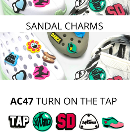 SoDanca AC47-Set of 5 Sandal Charms TURN ON THE TAP