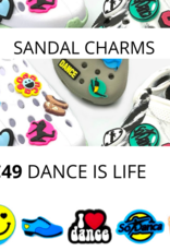 SoDanca AC49-Set of 5 Sandal Charms DANCE IS LIFE
