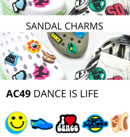 SoDanca AC49-Set of 5 Sandal Charms DANCE IS LIFE