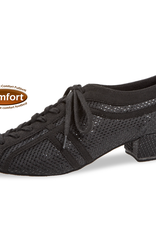 Diamant 207-034-548-Ballroom Shoes 1.5" Suede Sole-BLACK/GLITTER