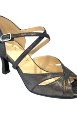 Merlet SABIA-1446-418-Ballroom Shoes 2.5" Suede Sole Leather Light-GOLD